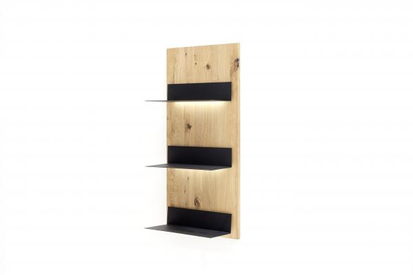 Wandboard SALERNO T51  1 Paneel/3 Böden Balkeneiche Bianco